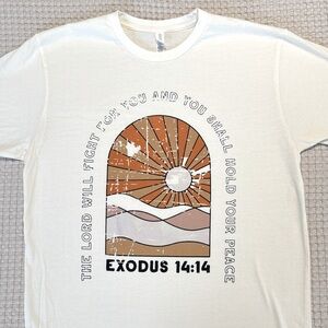 3/$15 🌸 Crazy Cool Threads Exodus 14:14 Lord Will Fight For You Short Sleeve Tee